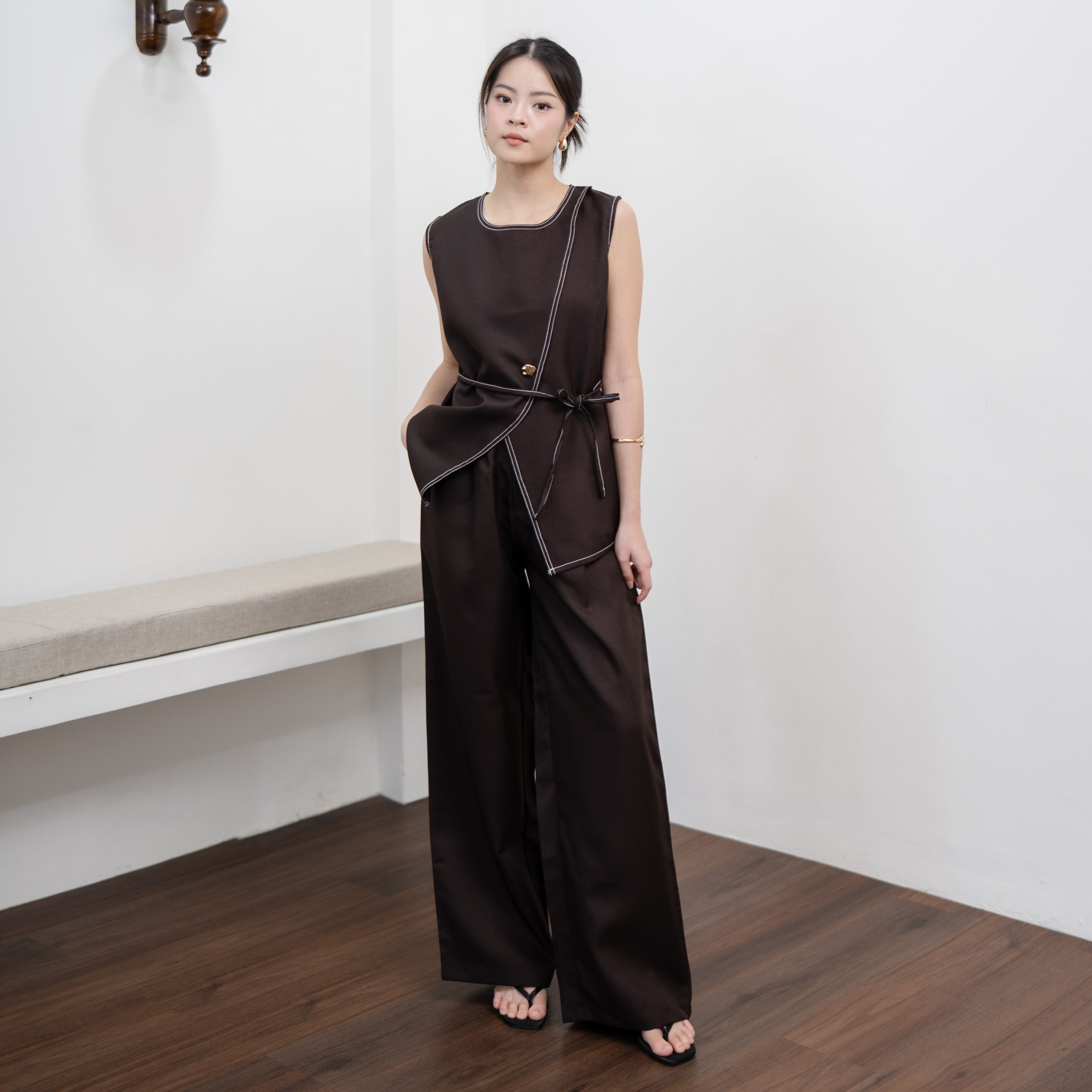Ciella Vest Top Pants Set