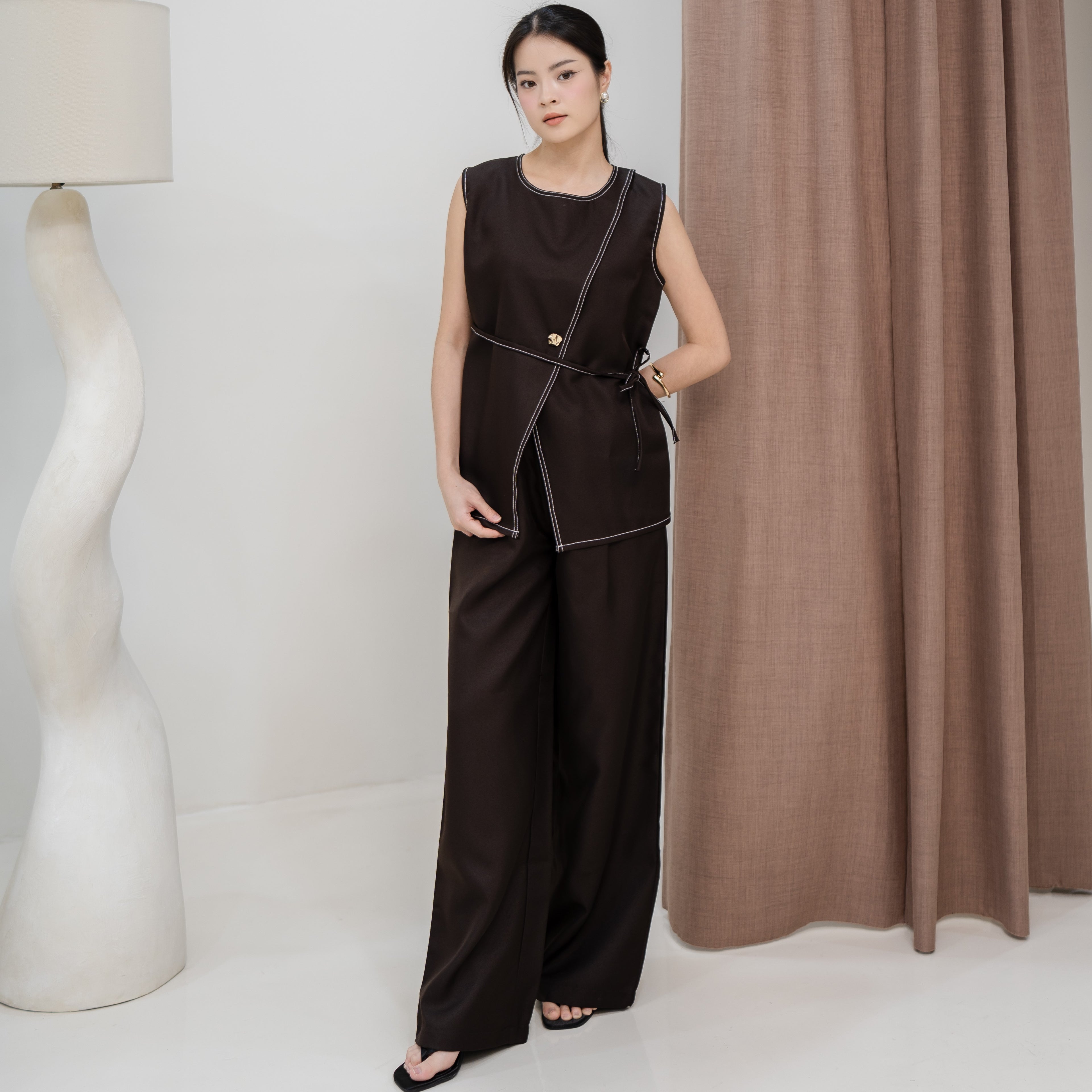 Ciella Vest Top Pants Set
