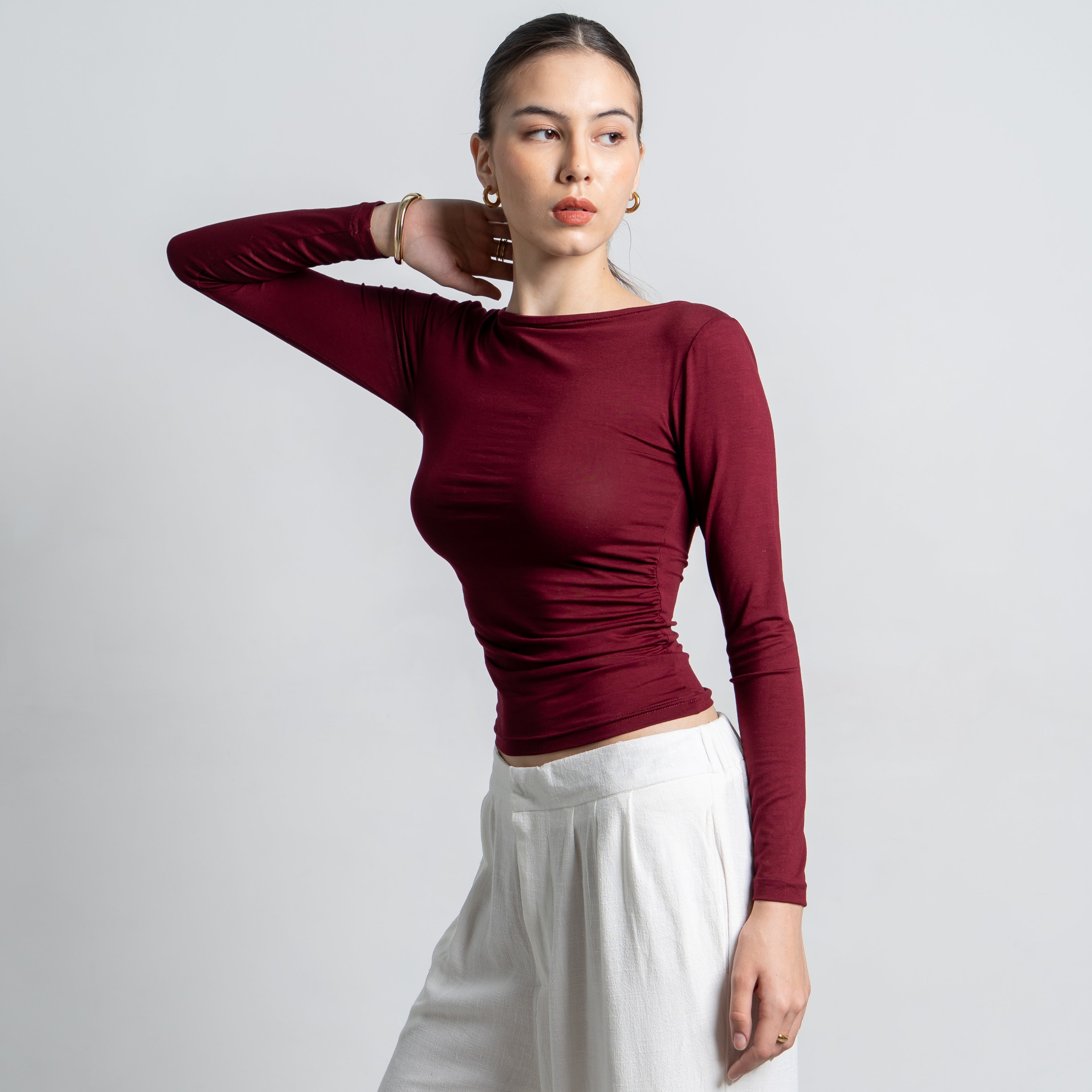 Freya Longsleeve Kerut Top