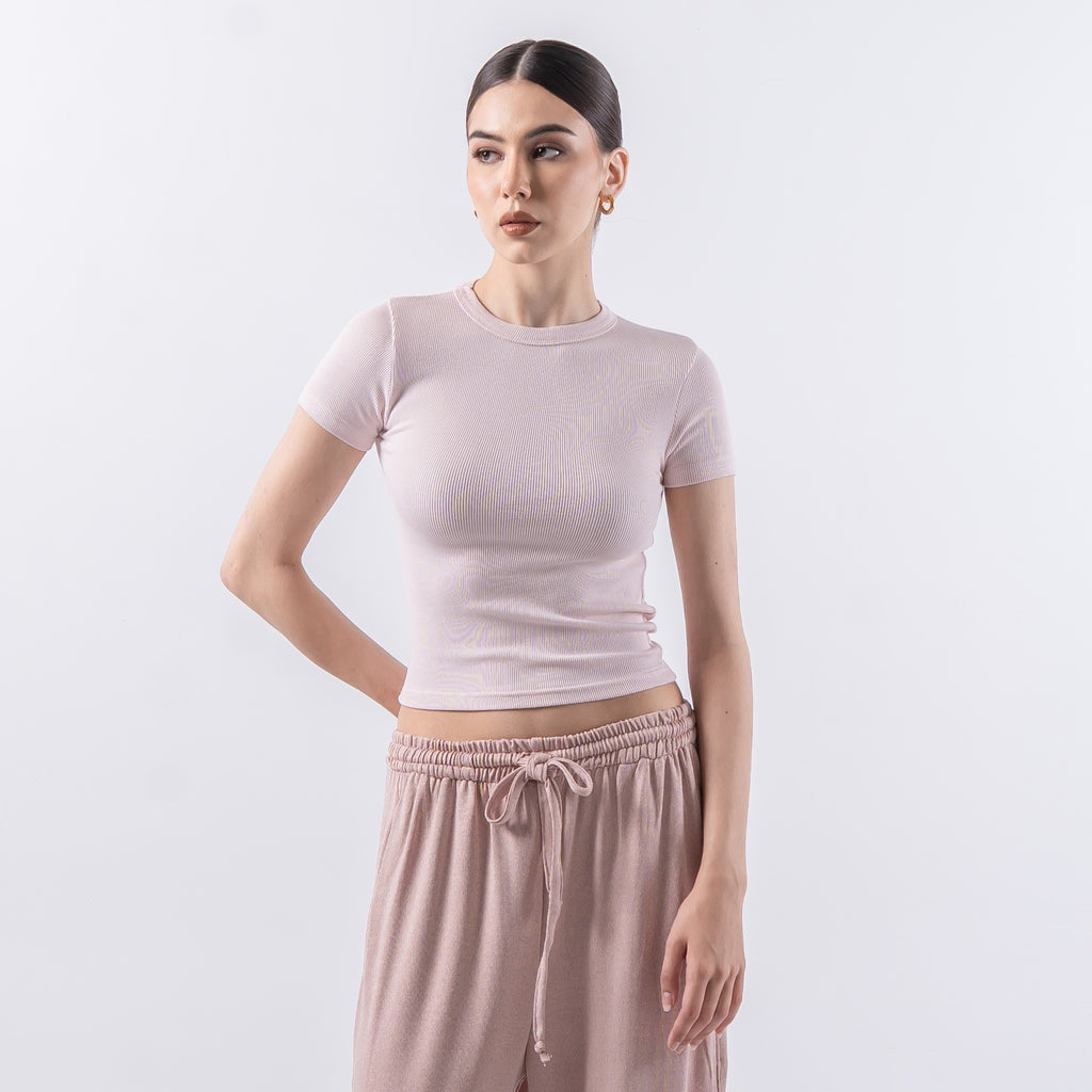 Hailee Oneck Top Rib Katun