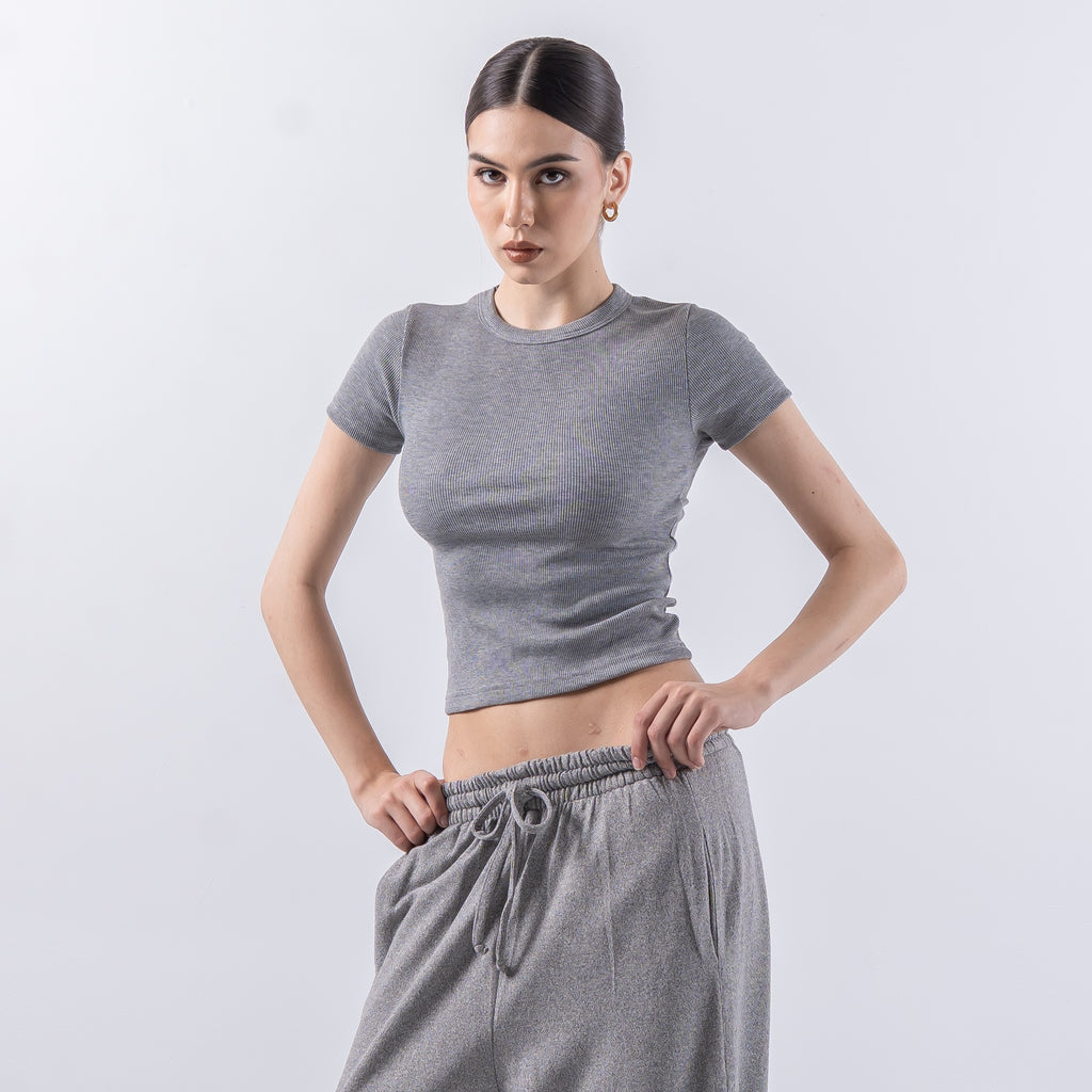 Hailee Oneck Top Rib Katun