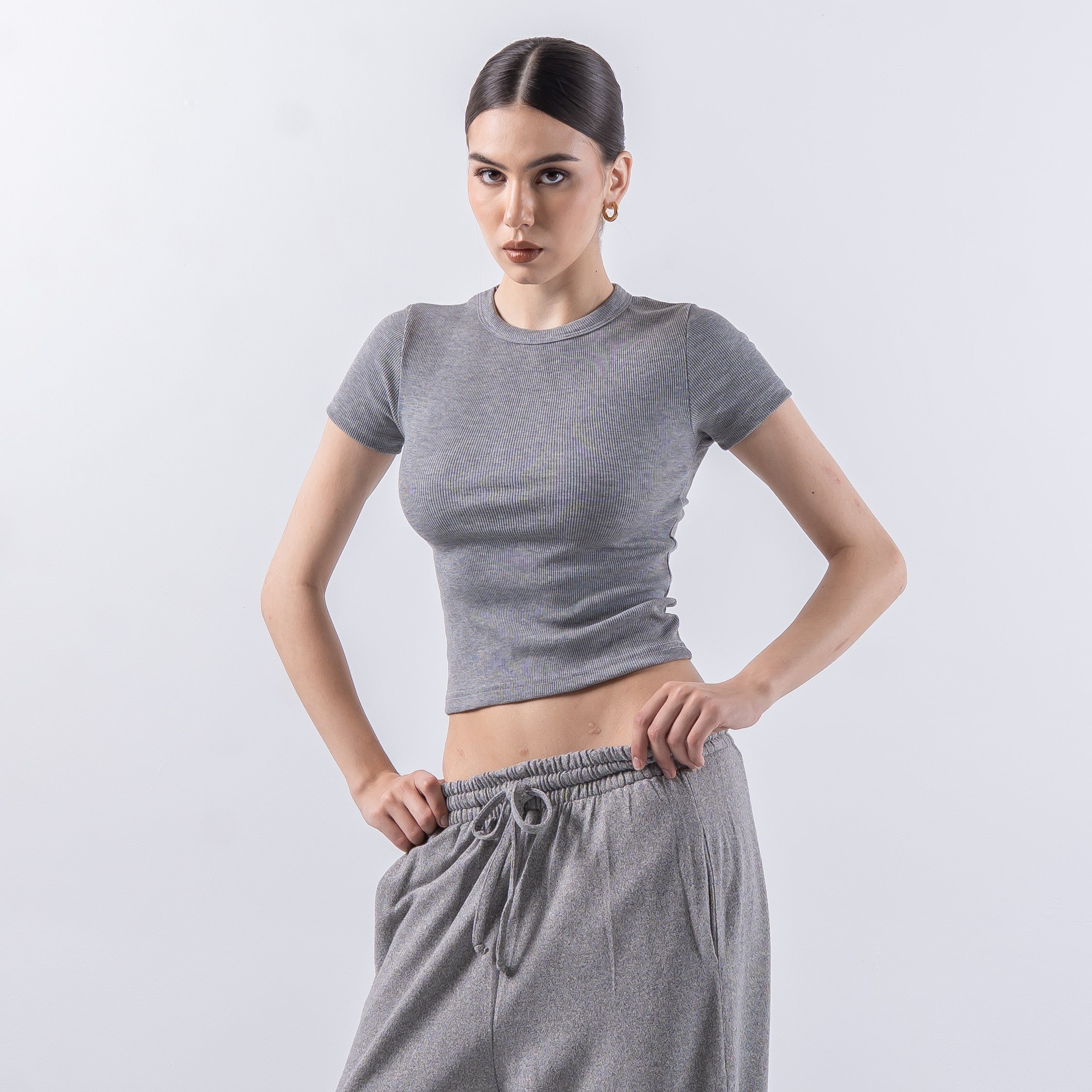 Hailee Oneck Top Rib Katun