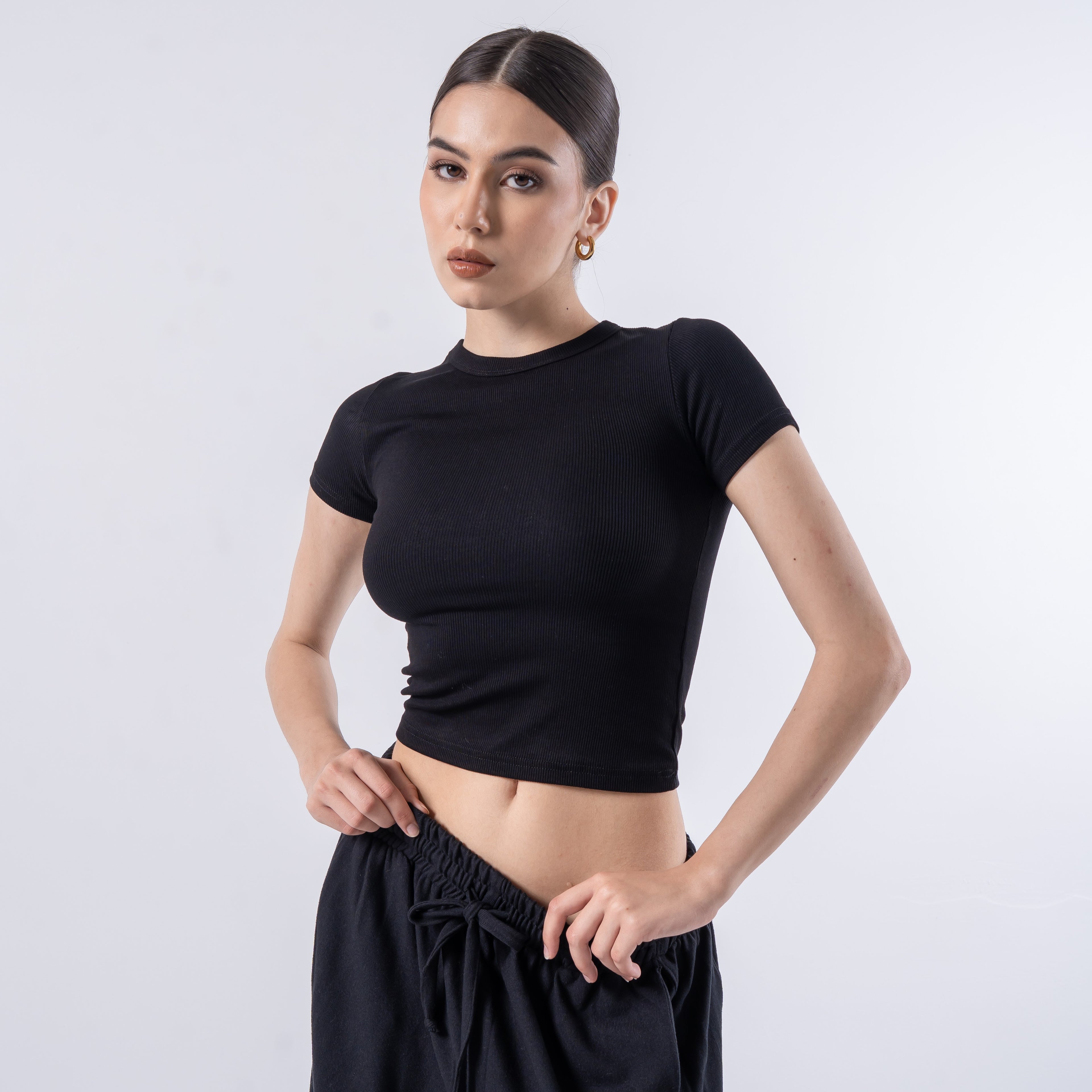 Hailee Oneck Top Rib Katun