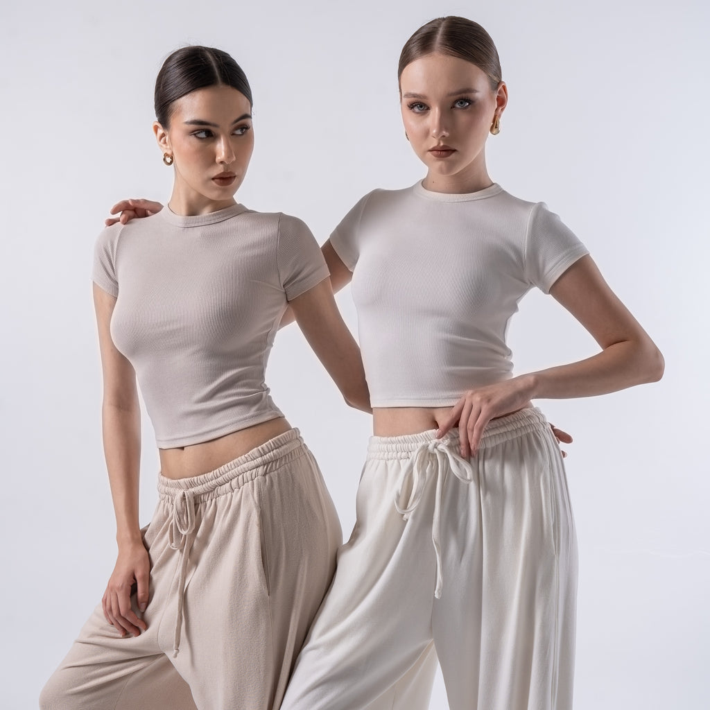 Hailee Oneck Top Rib Katun