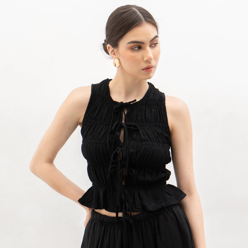 Kim Vest Linen Top