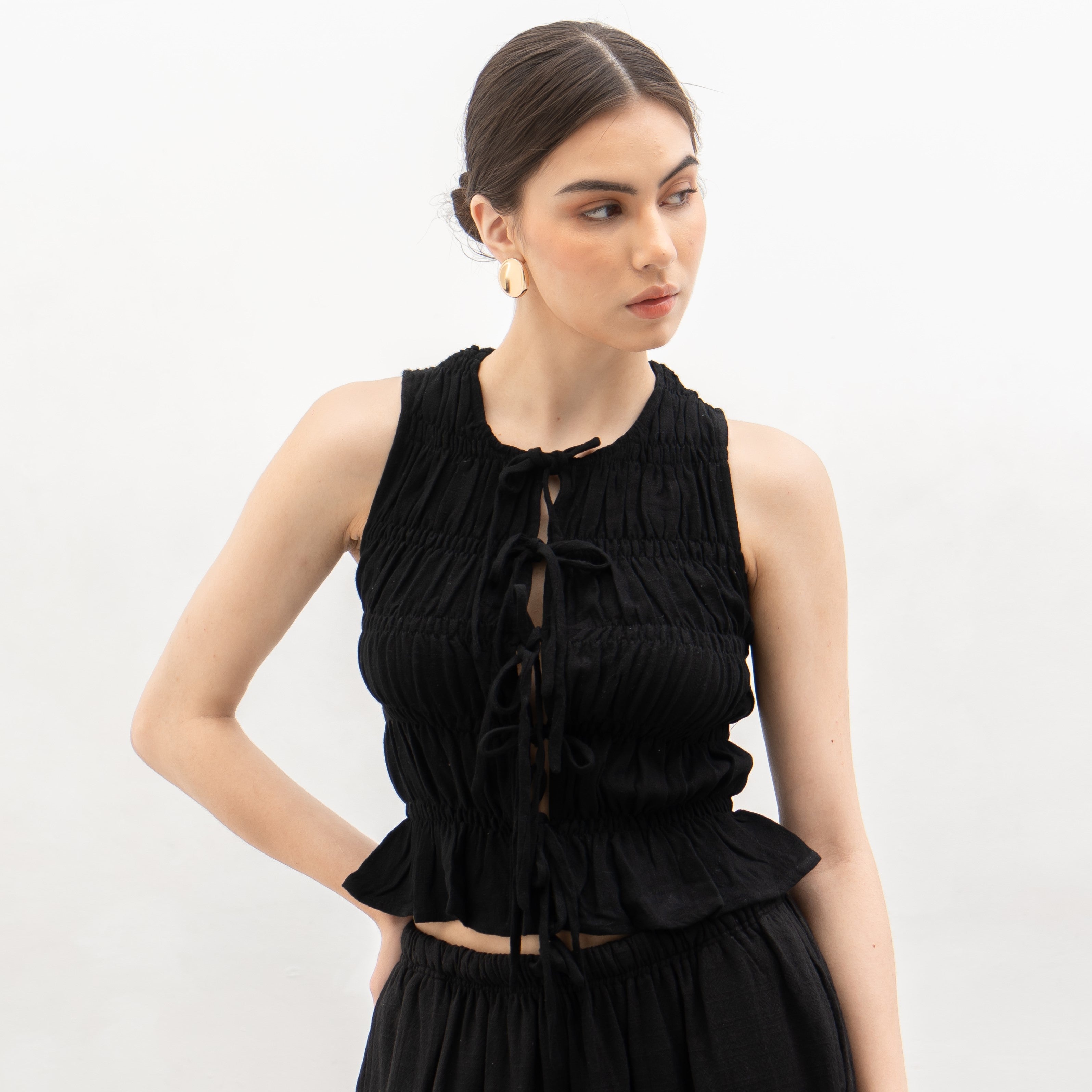 Kim Vest Linen Top