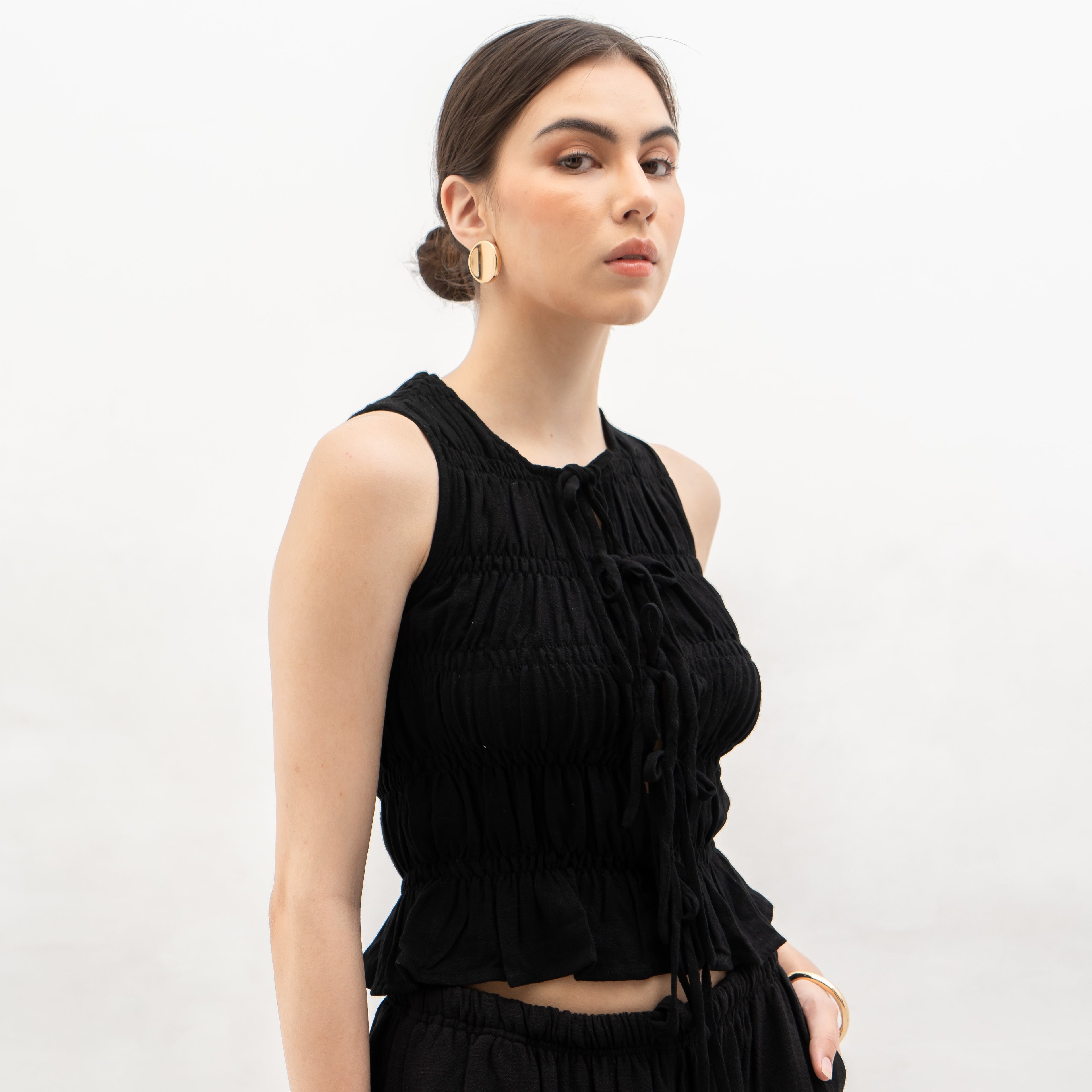 Kim Vest Linen Top