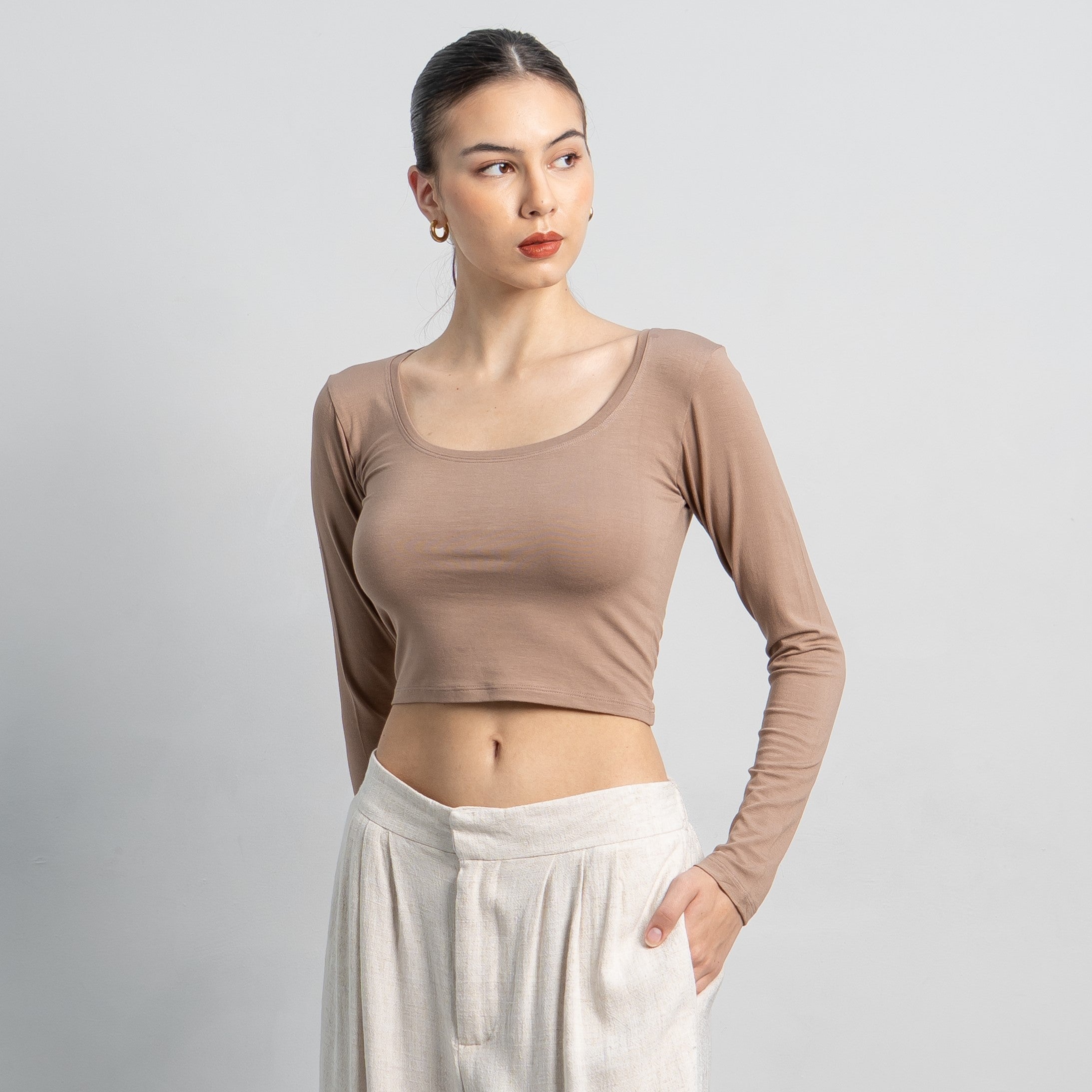 Cleo Longsleeve Crop Top