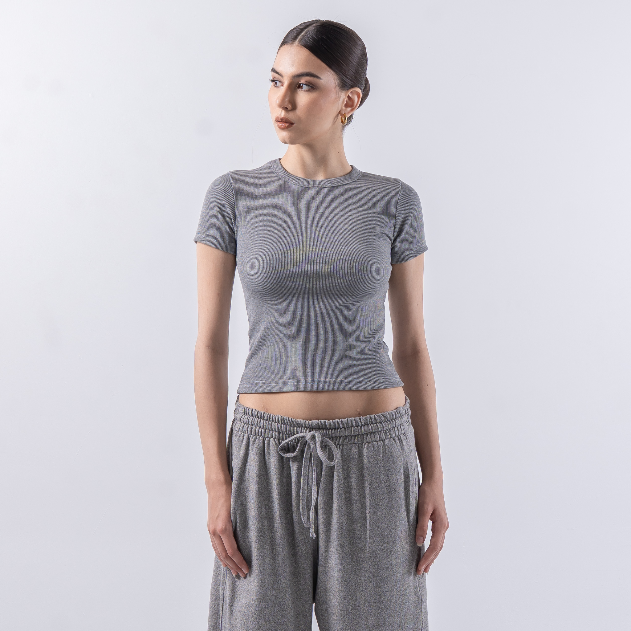 Hailee Oneck Top Rib Katun