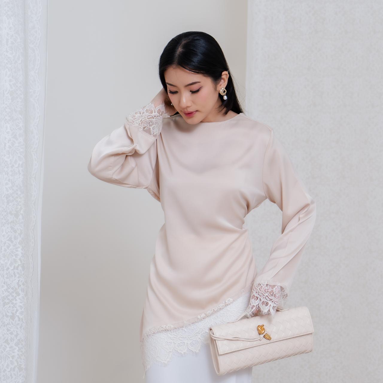 Selena Silk Lace Top