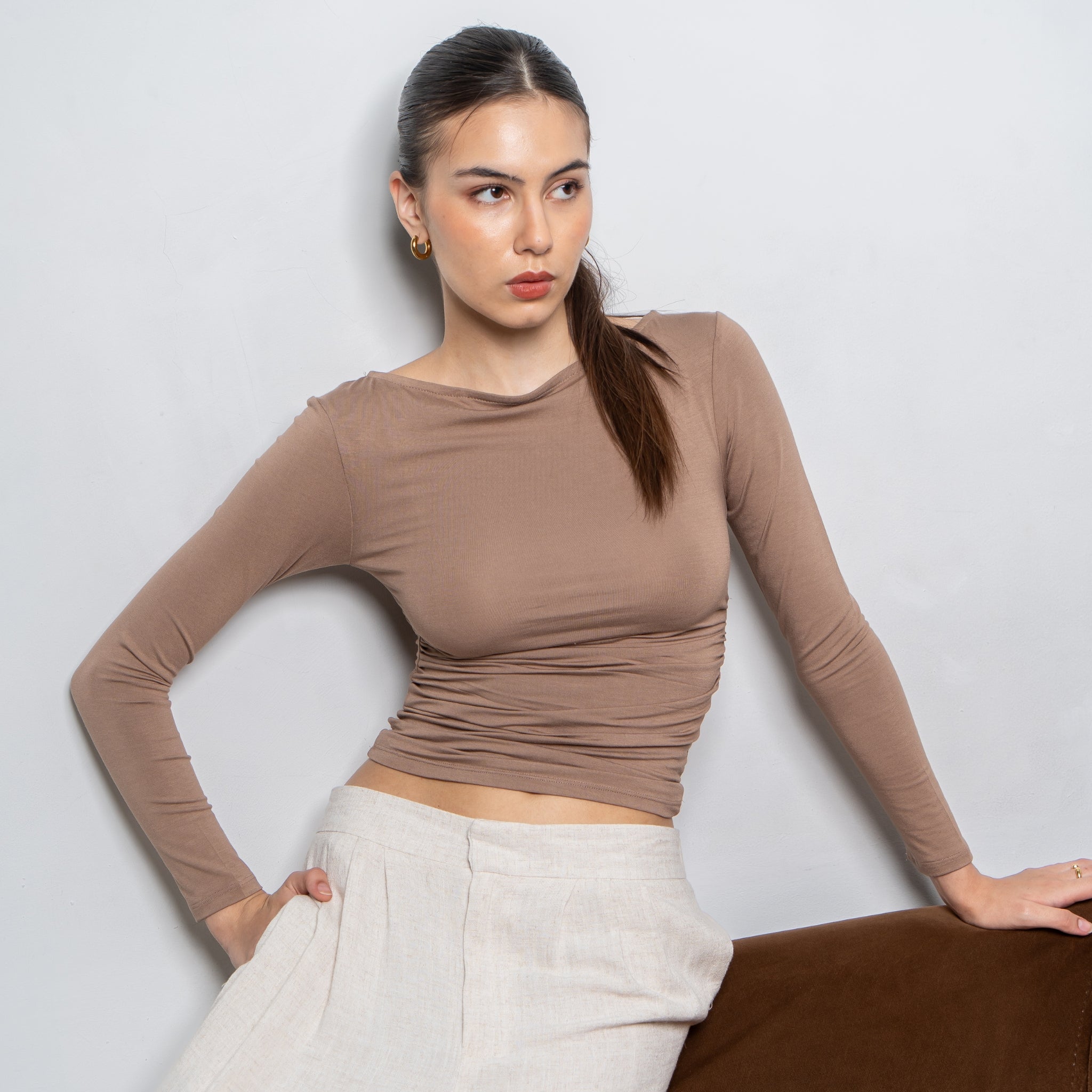 Freya Longsleeve Kerut Top