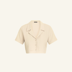 AIJO - (READY) Kemeja Crop Sizu - Kemeja Crop Outift Korean Style - Baju Atasan Ootd Wanita Kain Linen Oversize Panjang Top Casual Dewasa Katun Cewek